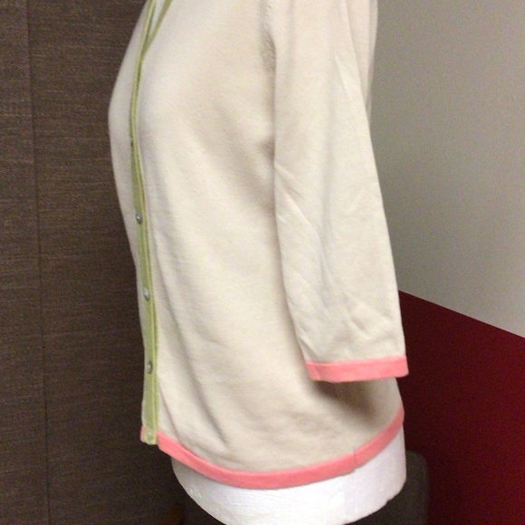 Christopher & Banks 3/4 sleeve button-up sweater - Picture 3 of 9